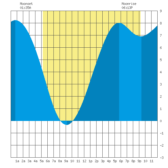 Tide chart for Whatcom Chief Ferry on 2025/07/06