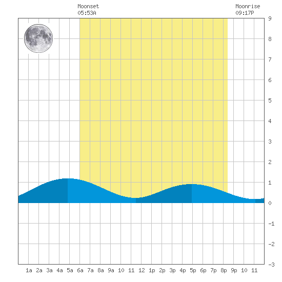 Tide chart for Grahamville on 2025/06/11
