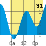 Tide chart for Jack Bay, Valdez Arm, Alaska on 2023/07/31