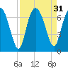 Tide chart for daymark 239, Mackay River, Georgia on 2022/08/31