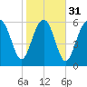Tide chart for Daymark 135, South Newport River, Georgia on 2024/01/31