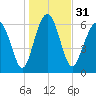 Tide chart for Thomas Landing, S. Newport River, Georgia on 2023/12/31