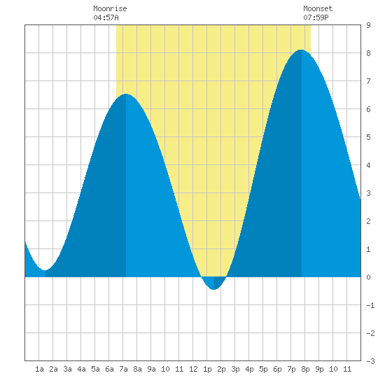 Tide chart for Tybee Light on 2025/07/23