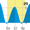 Tide chart for Woodville, Wando River, South Carolina on 2021/07/25