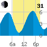 Tide chart for Woodville, Wando River, South Carolina on 2021/07/31