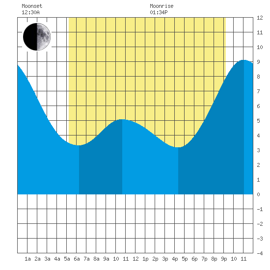 Tide chart for Bush Point Lighthouse on 2025/07/02