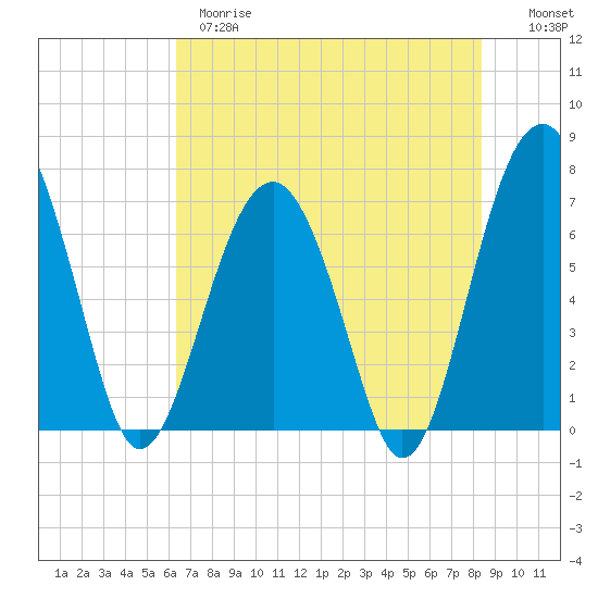 Tide chart for Allied Chemical Docks on 2025/05/28