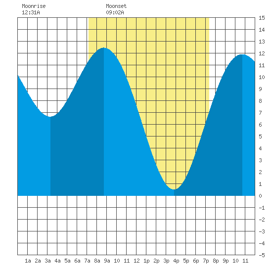 Tide chart for Dupont Wharf, Nisqually Reach on 2025/03/19