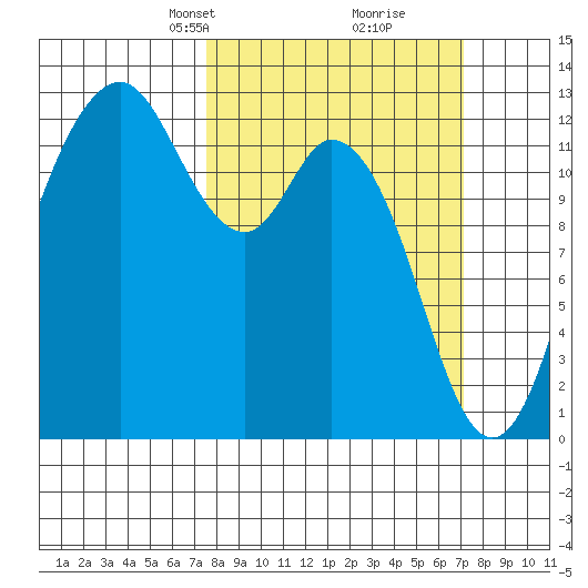 Tide chart for Dupont Wharf, Nisqually Reach on 2025/03/09