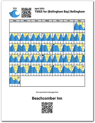 Tides Calendar Print