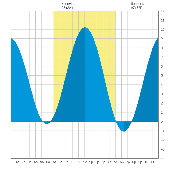 Fort Foster tide chart for Friday, January 31, 2025