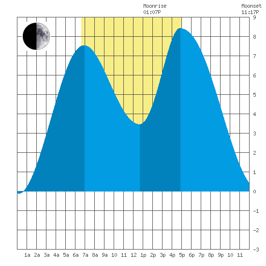 Gold Street Bridge tide chart for Friday, November 8, 2024