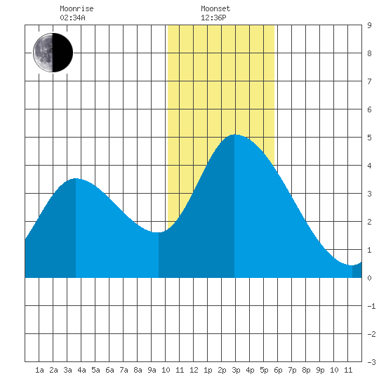 Grant Point tide chart for Saturday, January 10, 2026