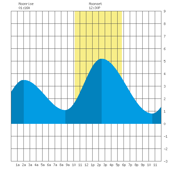 Grant Point tide chart for Friday, January 9, 2026