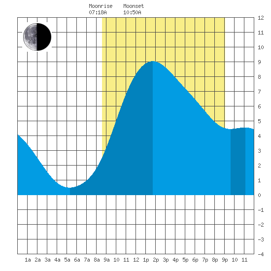 Hagemeister Island tide chart for Saturday, March 22, 2025
