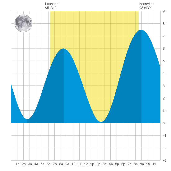 Golden Isles Entrance tide chart for Friday, June 21, 2024