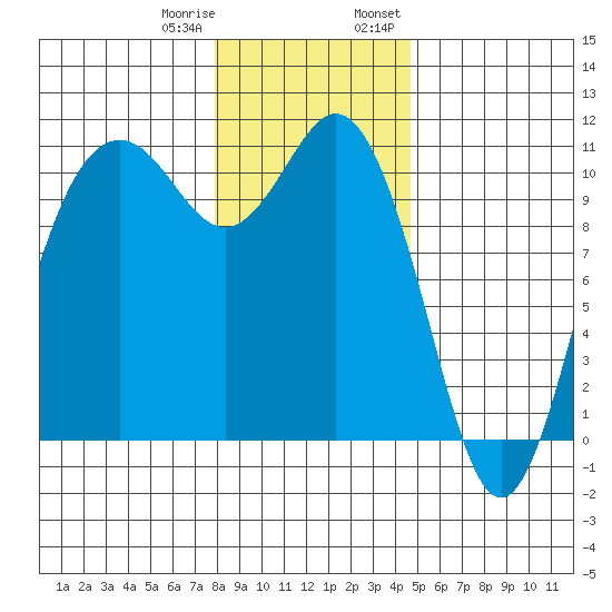 Blake Island tide chart for Sunday, January 10, 2021