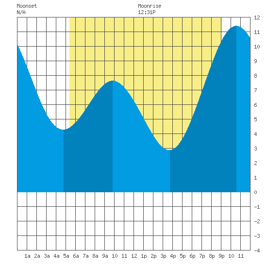 Blake Island tide chart for Friday, July 12, 2024