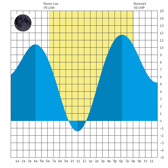 Blake Island tide chart for Friday, August 22, 2025