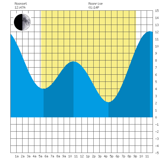 Blake Island tide chart for Sunday, June 21, 2026