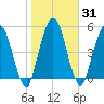 Harrietts Bluff tide chart for Sunday, January 31, 2021