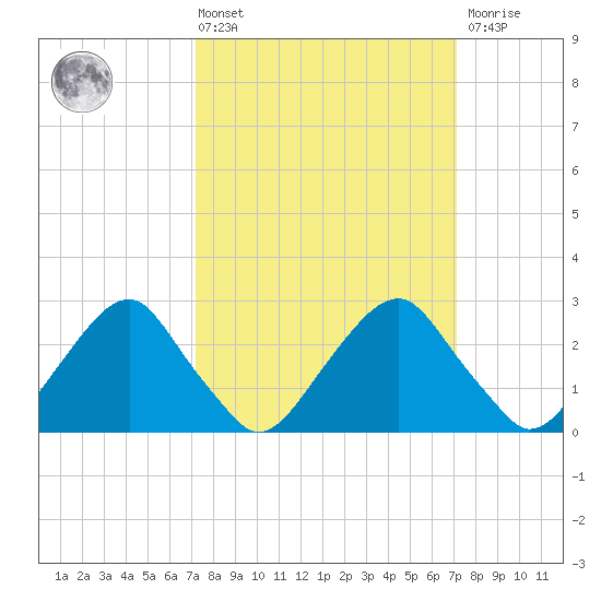 Auburn tide chart for Friday, March 14, 2025