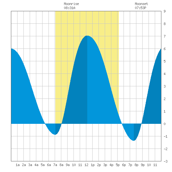 Hell Gate tide chart for Friday, January 31, 2025