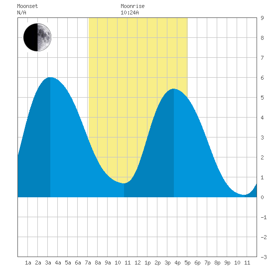 Hell Gate tide chart for Sunday, January 25, 2026