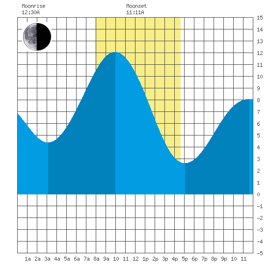 Freeland tide chart for Saturday, January 10, 2026