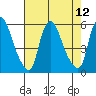 Back Creek entrance tide chart for Tuesday, August 12, 2025