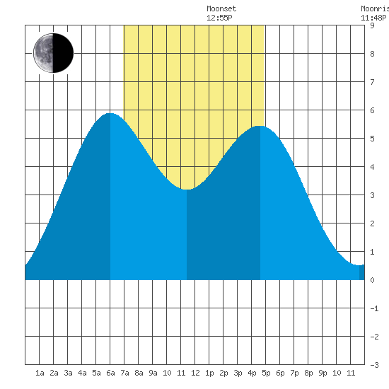 Hunters Point tide chart for Friday, November 22, 2024