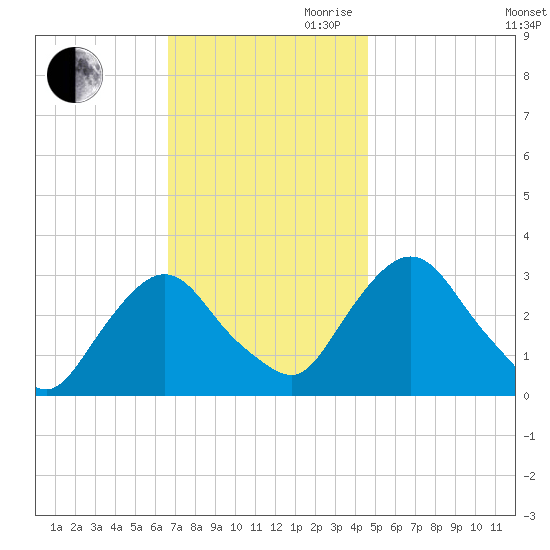 Hyde Park tide chart for Thursday, November 11, 2021
