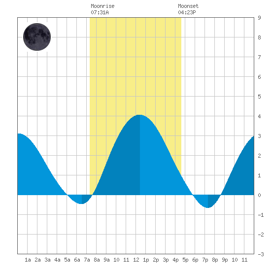 Hyde Park tide chart for Sunday, January 2, 2022