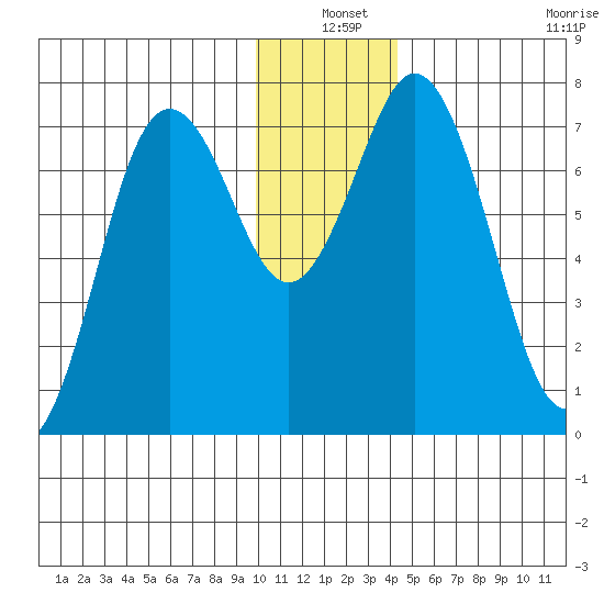 Izhurt Bay tide chart for Friday, December 20, 2024