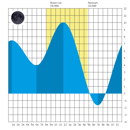 Rialto Beach tide chart for Thursday, January 11, 2024