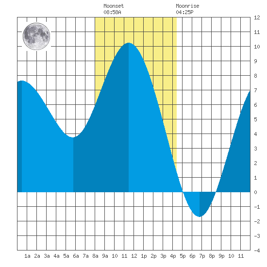 Rialto Beach tide chart for Sunday, December 15, 2024
