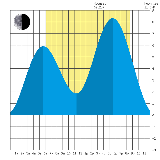 Rialto Beach tide chart for Friday, August 15, 2025