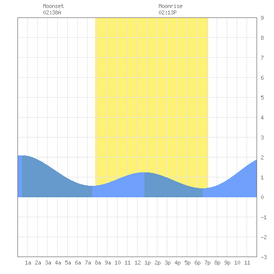 Johnston Atoll tide chart for Friday, January 19, 2024