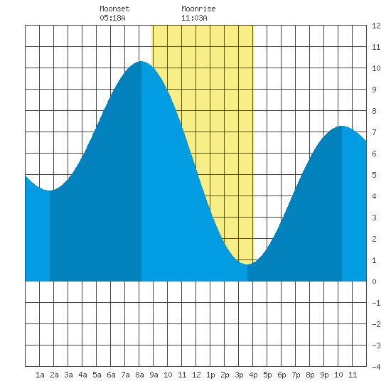 Johnstone Passage tide chart for Saturday, January 20, 2024