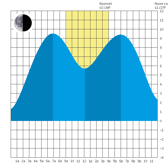 Johnstone Point tide chart for Friday, November 22, 2024