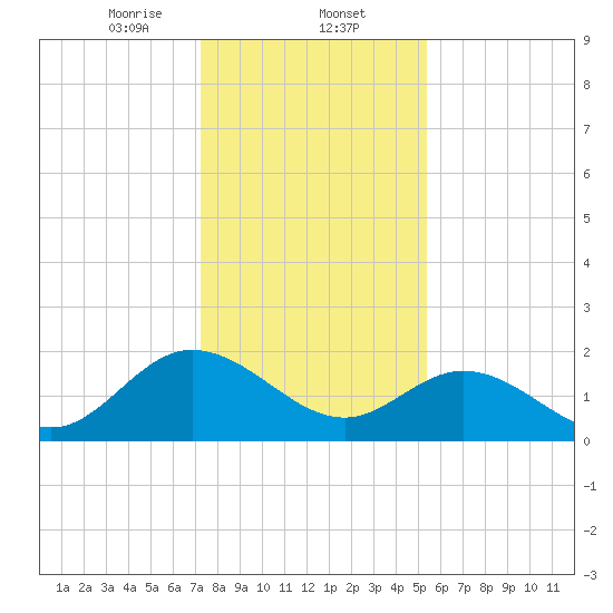 Kingsmill tide chart for Friday, January 24, 2025