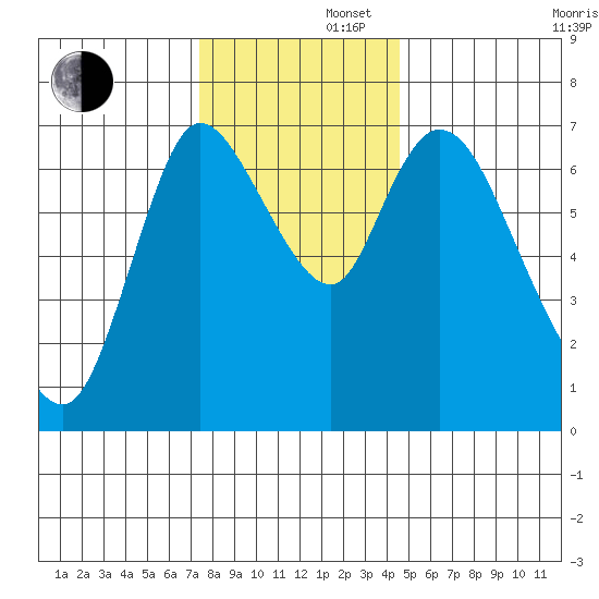 Knappa tide chart for Friday, November 22, 2024