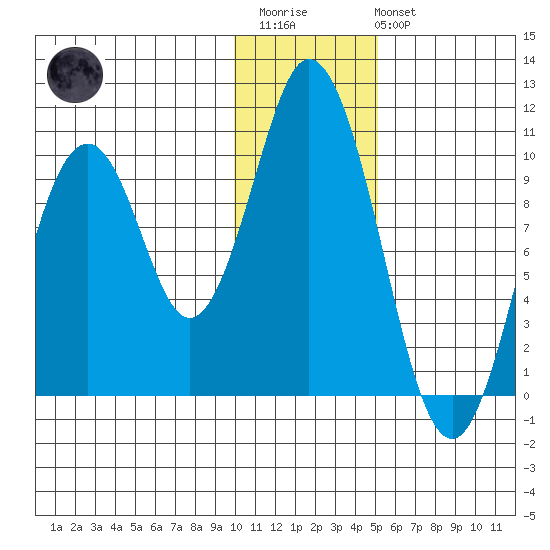 Lees Cabins tide chart for Thursday, January 11, 2024