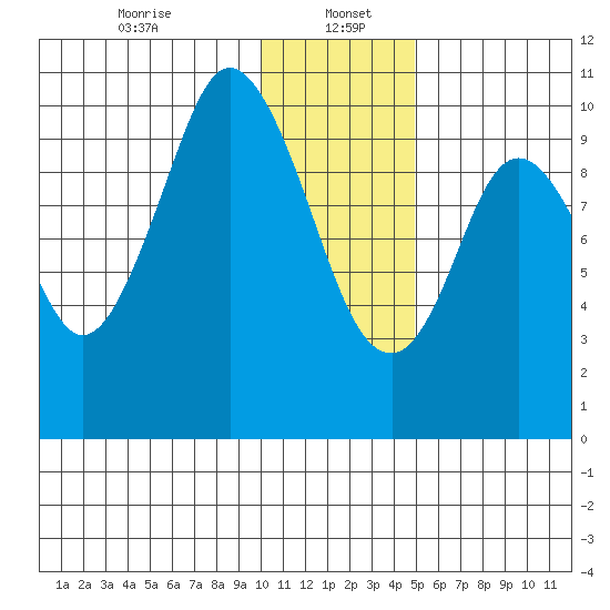 Lees Cabins tide chart for Friday, January 5, 2024