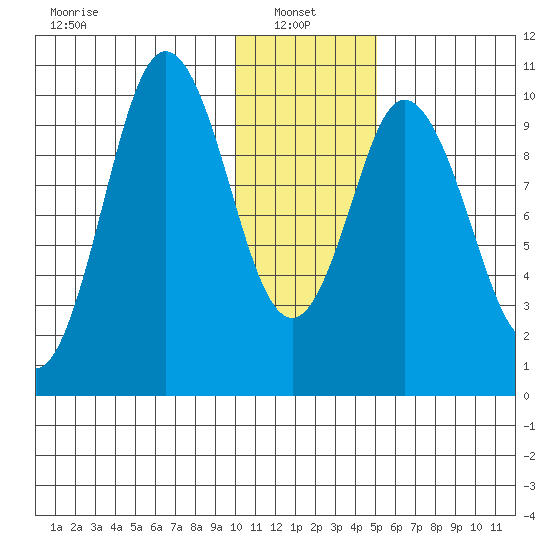 Lees Cabins tide chart for Friday, January 9, 2026