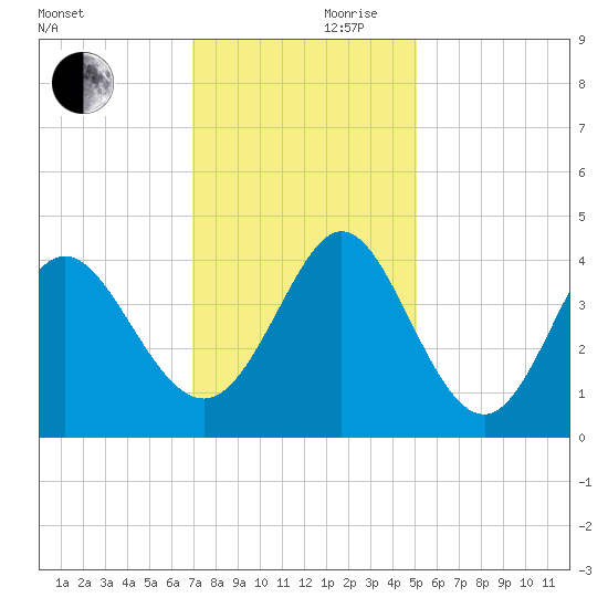 Neck tide chart for Friday, November 28, 2025