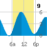 Neck tide chart for Sunday, November 9, 2025