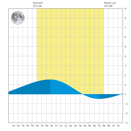 Thomasin tide chart for Friday, June 21, 2024