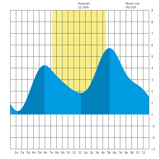 Longview tide chart for Tuesday, November 19, 2024