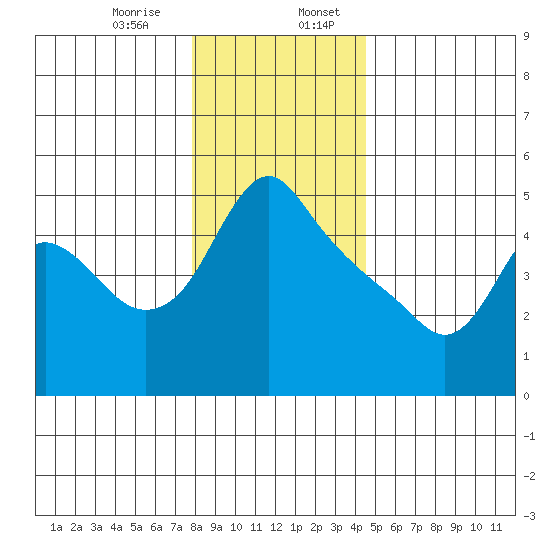 Longview tide chart for Thursday, December 26, 2024